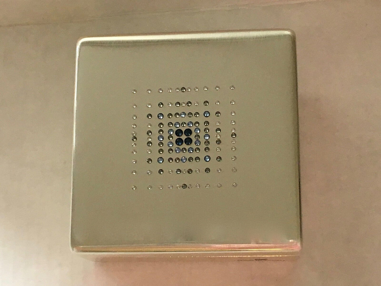 Swarovski Keepsake/Jewelry Box With Blue and Clear Crystals, Felt Lined