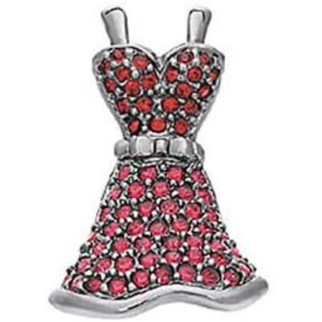 Swarovski "Power of Love" Red Dress Pin