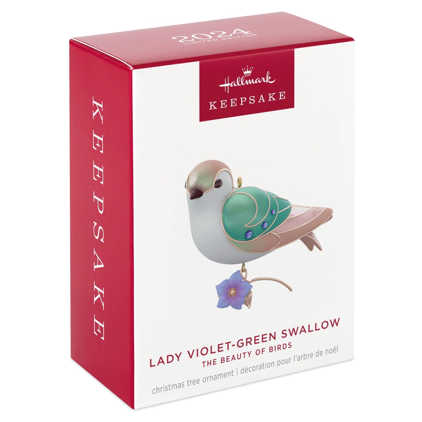 The Beauty of Birds Lady Violet-Green Swallow 2024 Keepsake Ornament