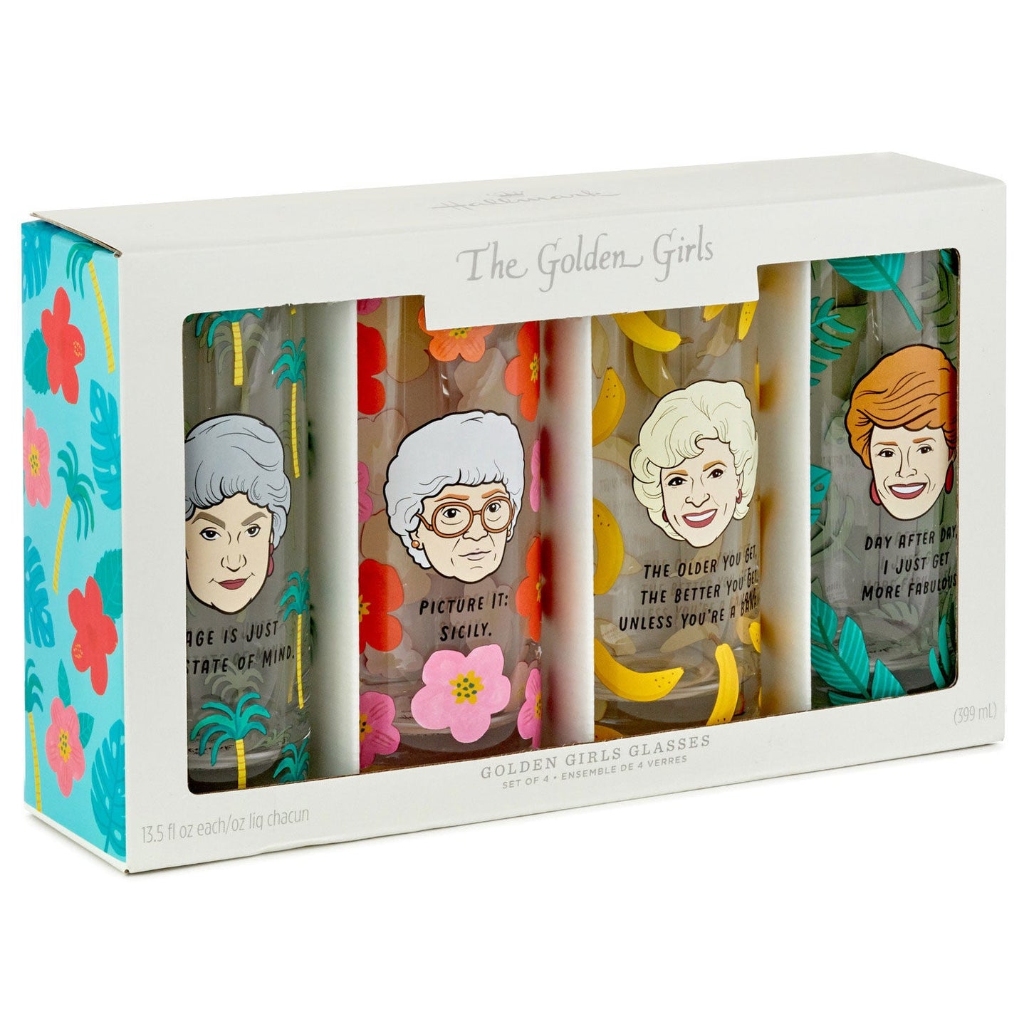 The Golden Girls Glasses, Set of 4
