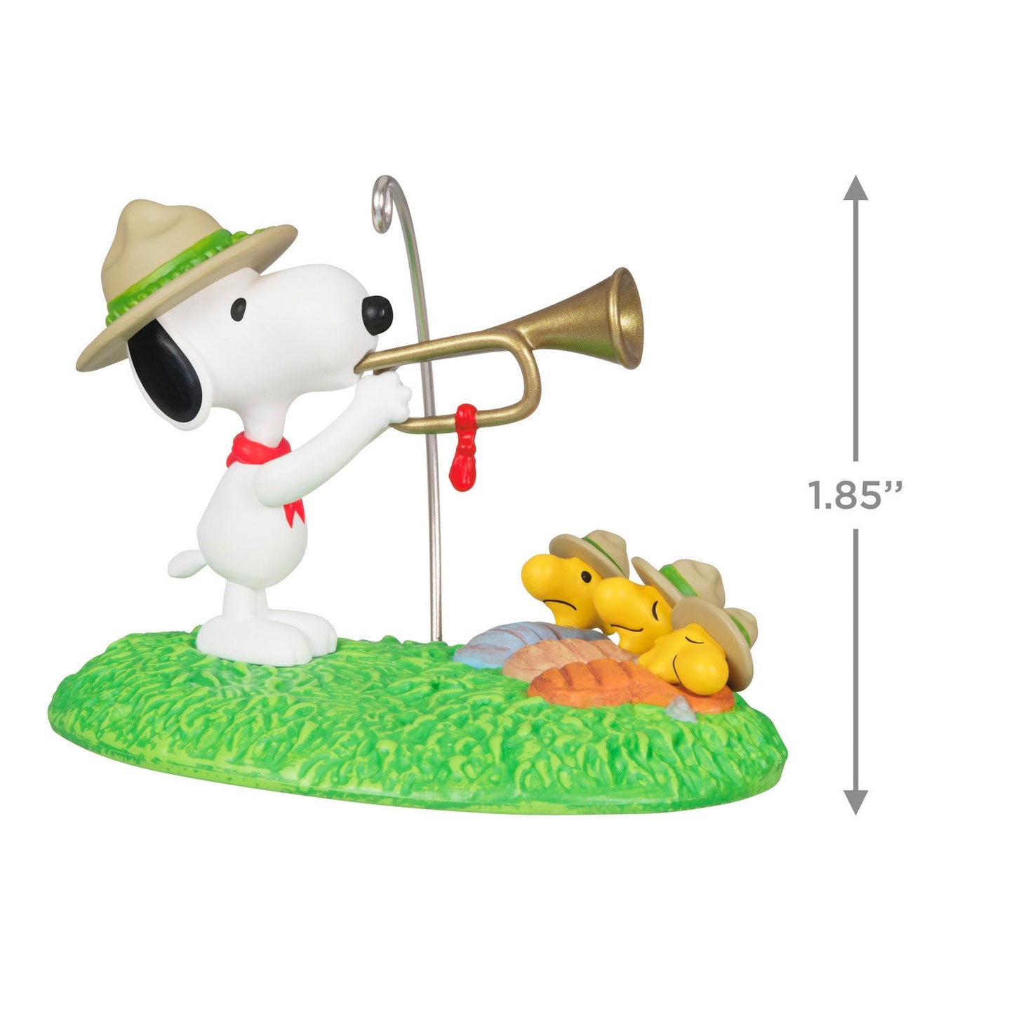The Peanuts Gang Beagle Scouts 50th Anniversary Rise and Shine! 2024 Keepsake Ornament and Pin, Set of 2