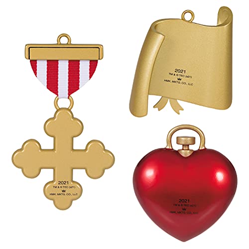 The Wizard of Oz Courage, Brain, and Heart, 2021 Keepsake Ornaments