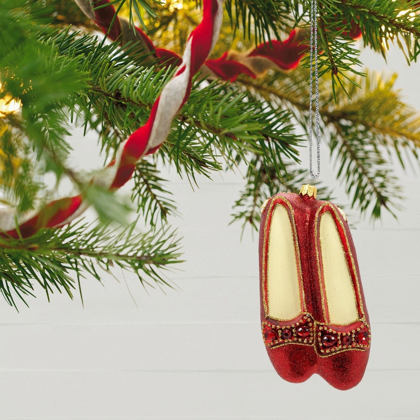 The Wizard of Oz Ruby Slippers Glass, 2023 Keepsake Ornament