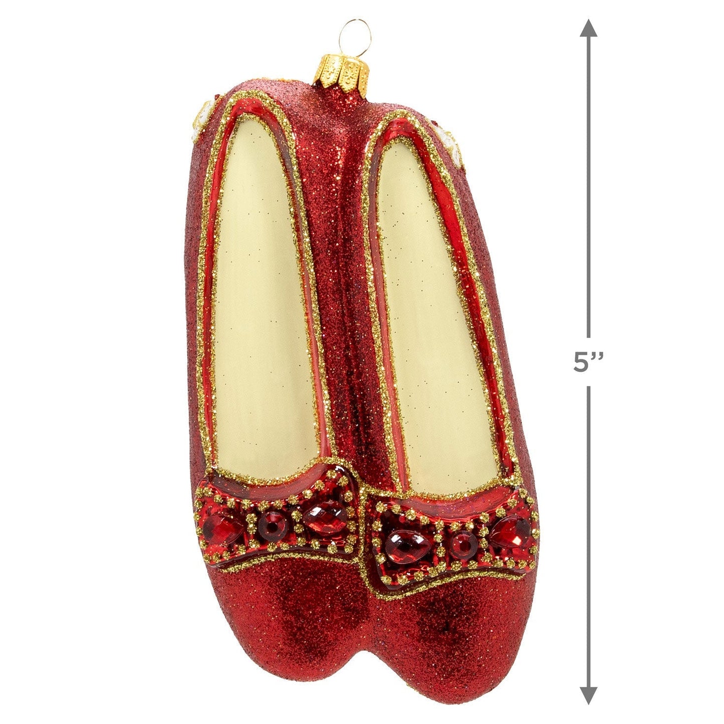 The Wizard of Oz Ruby Slippers Glass, 2023 Keepsake Ornament