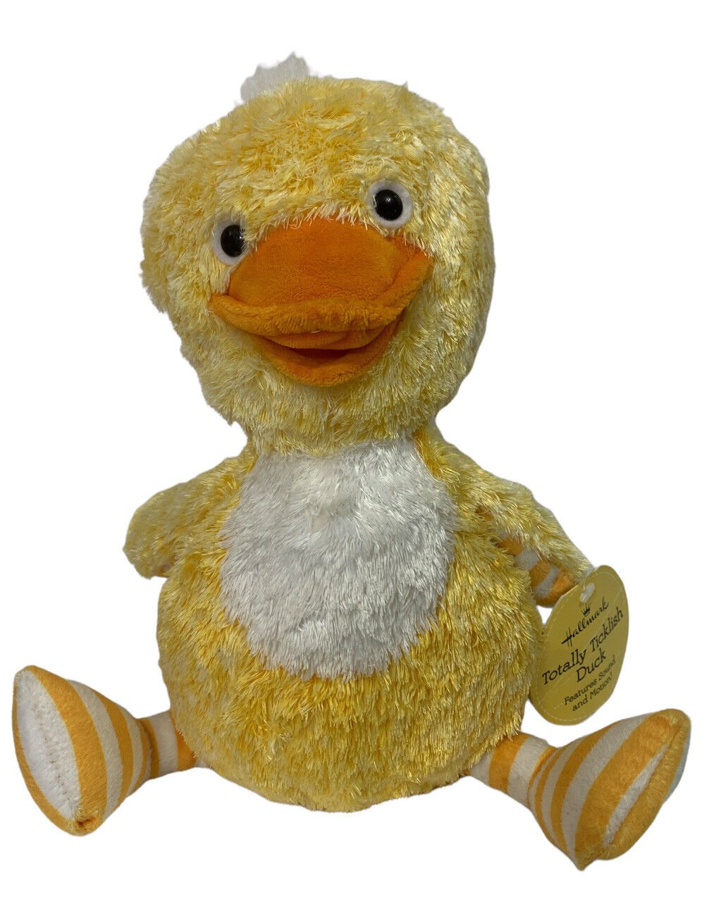 Totally Ticklish Sing & Laugh Duck Stuffed Animal Plush, 10.5"H