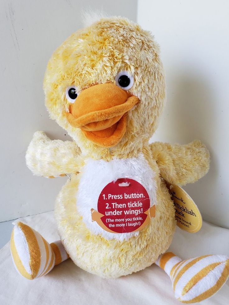 Totally Ticklish Sing & Laugh Duck Stuffed Animal Plush, 10.5"H