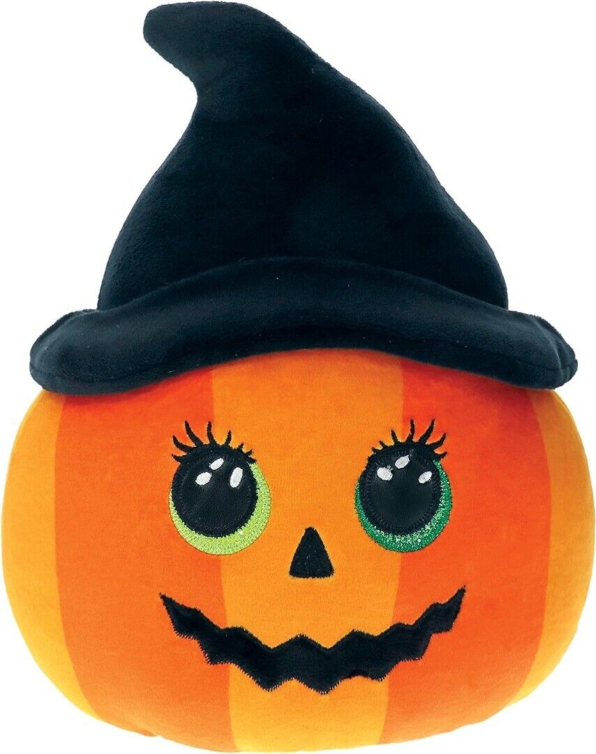 TY Squish-A-Boos Plush - RAMONA the Pumpkin (Small Size - 10 inch)