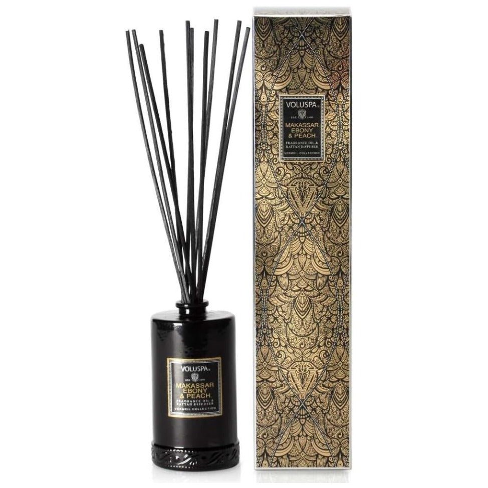 Voluspa Makassar Ebony & Peach Fragrant Oil Diffuser 6.5 oz