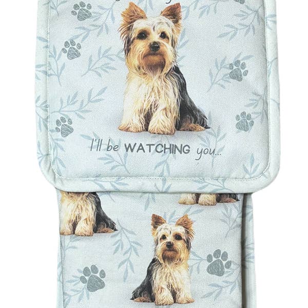 Yorkie Oven Mitt Set