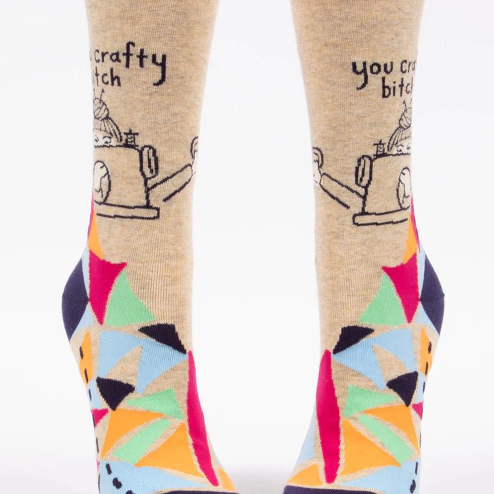 You Crafty Bitch Crew Sock