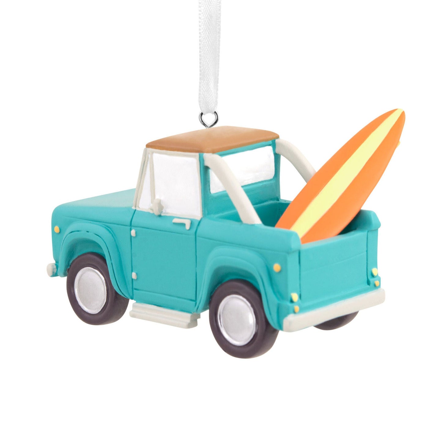 Beach Car With Surfboard Tree Trimmer Ornament
