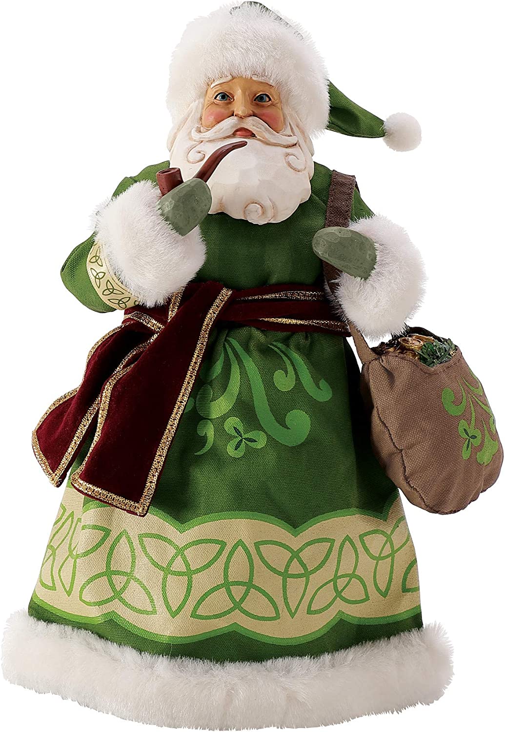 Department 56 Possible Dreams Jim Shore Irish Celtic Santa Santy Figurine, 10.5 Inch,
