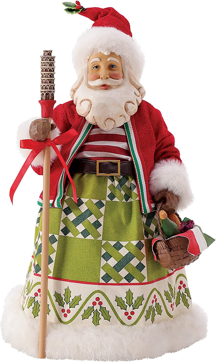 Department 56 Possible Dreams Jim Shore Italian Santa Babbo Natale Figurine, 10.5"