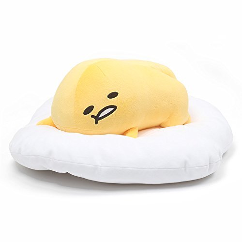 Gudetama Lazy Egg Laying Down Pose Stuffed Animal Plush, 17"