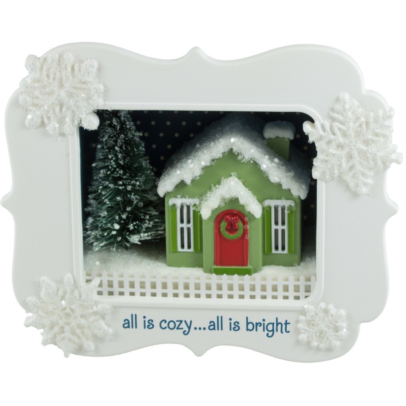 Hallmark Keepsake 2016 All Is Cozy Shadow Box Holiday House Ornament