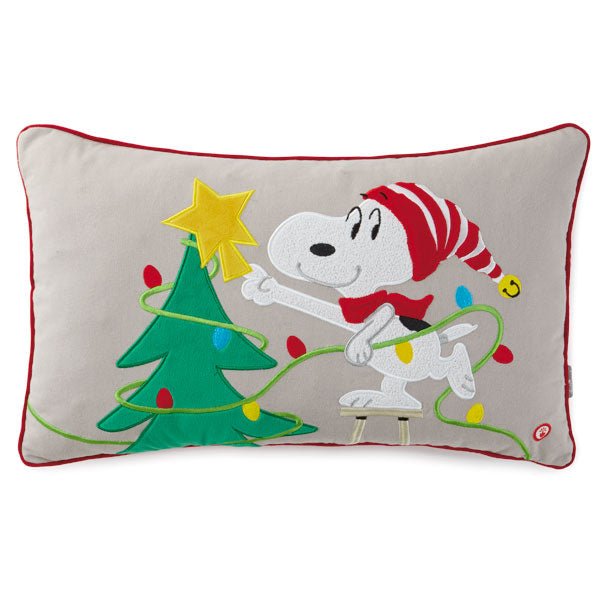 Hallmark Peanuts Snoopy Light - Up Christmas Pillow
