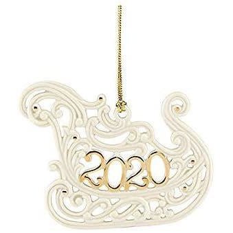 Lenox 2020 A Year to Remember Sleigh Ornament, 0.20 LB, Ivory