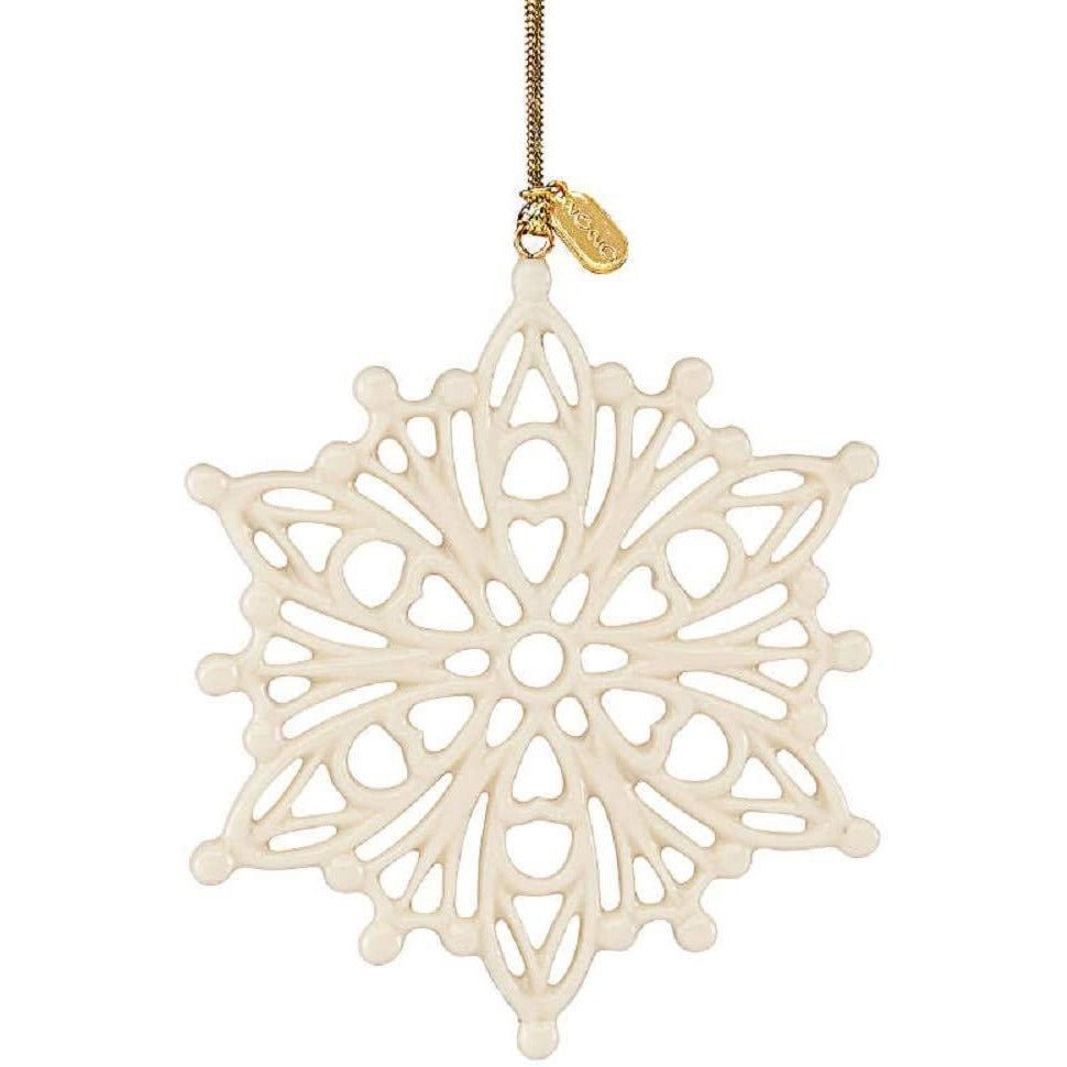 Lenox 2020 Snow Fantasies Snowflake Ornament, 0.20 LB, Ivory