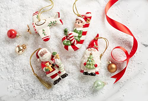 Lenox Christmas Elf On Candy Cane Ornament