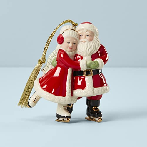 Lenox Ice Skating Santa and Mrs. Claus Ornament