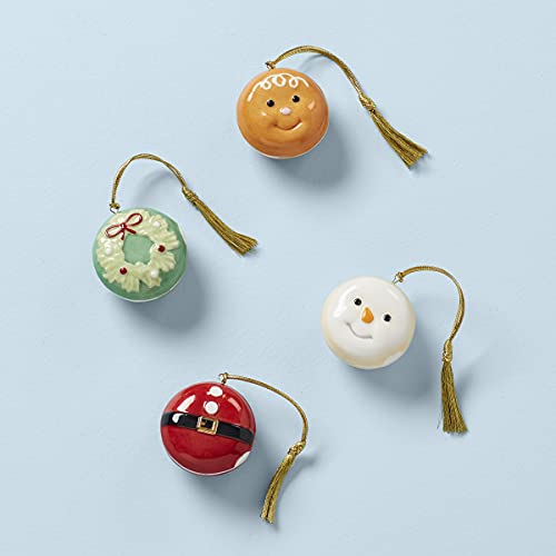 Lenox Macaron Christmas Characters 4 - Piece Ornament Set, 0.58, Multi