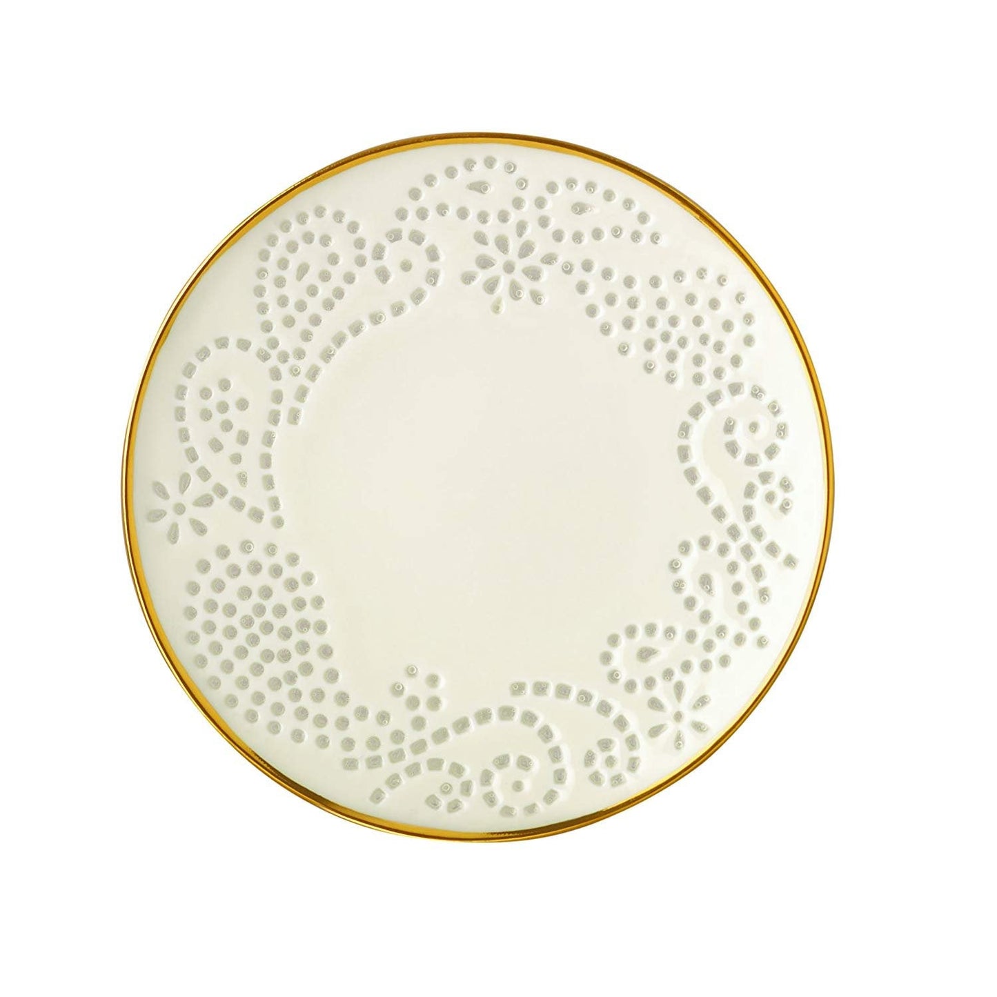 Lenox Pierced Paisley 5" Ring Dish, Ivory