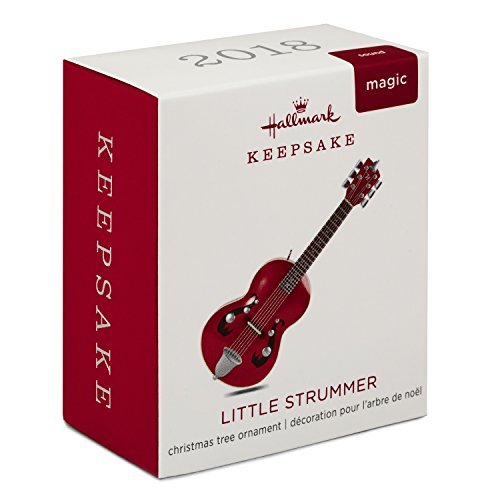 Little Strummer Guitar, 2018 Miniature Keepsake Ornament with Music, 3.04"