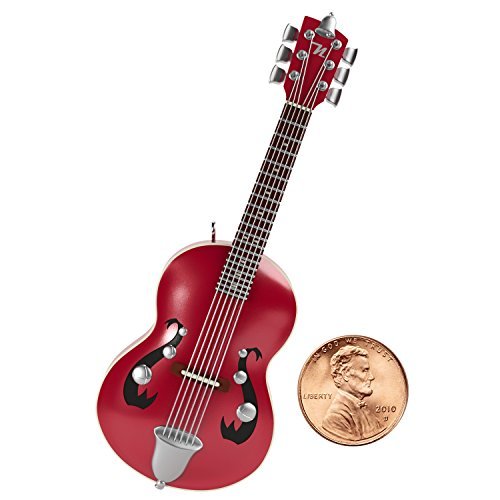 Little Strummer Guitar, 2018 Miniature Keepsake Ornament with Music, 3.04"