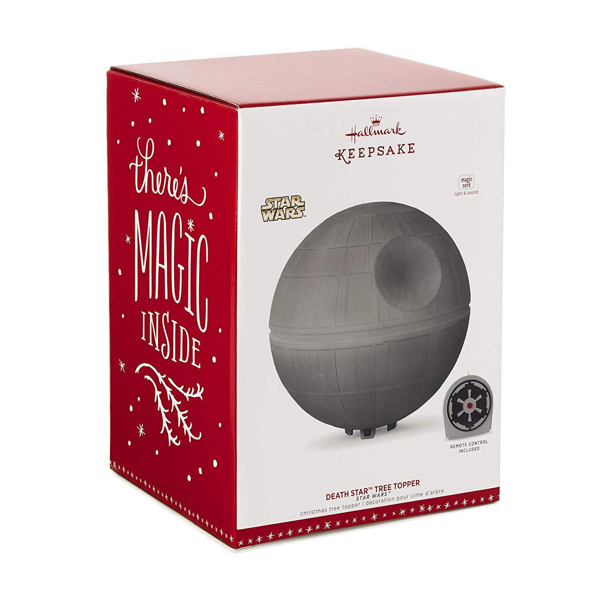 Hallmark Keepsake Christmas Ornament 2019 Year Dated Wars Death Star Tree Topper, 6.3",