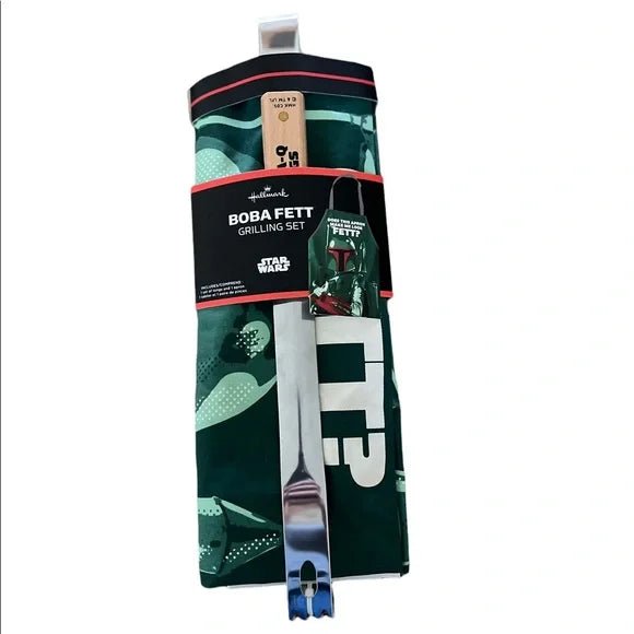 Star Wars Boba Fett Apron and Tong Grilling Set