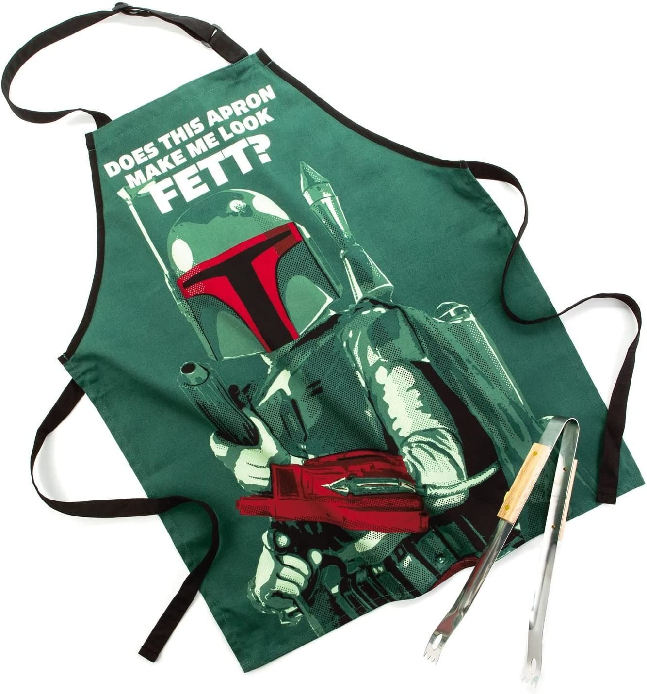 Star Wars Boba Fett Apron and Tong Grilling Set