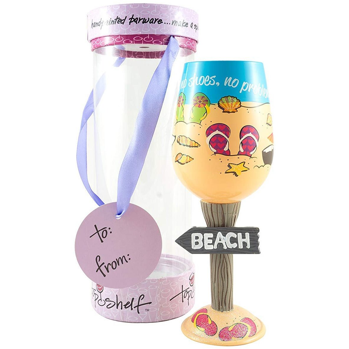 Top Shelf Flip Flops Wine Glass