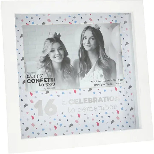 16 - Happy Confetti To You - Shadow Box Frame 4x6 Frame