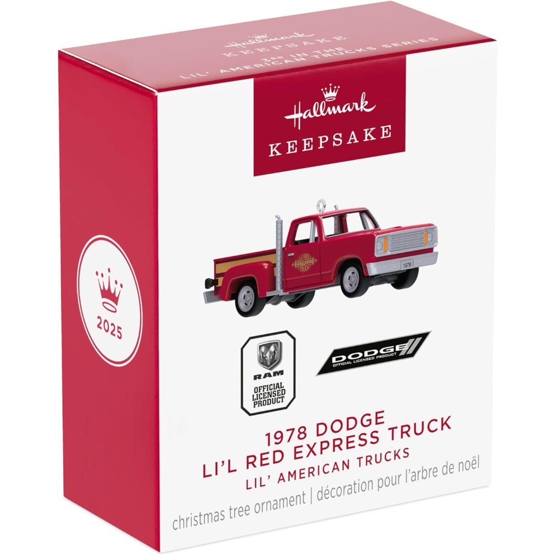 1978 Dodge Li'l Red Express Truck 3rd in the Lil' American Trucks series 2025 Keepsake Ornament