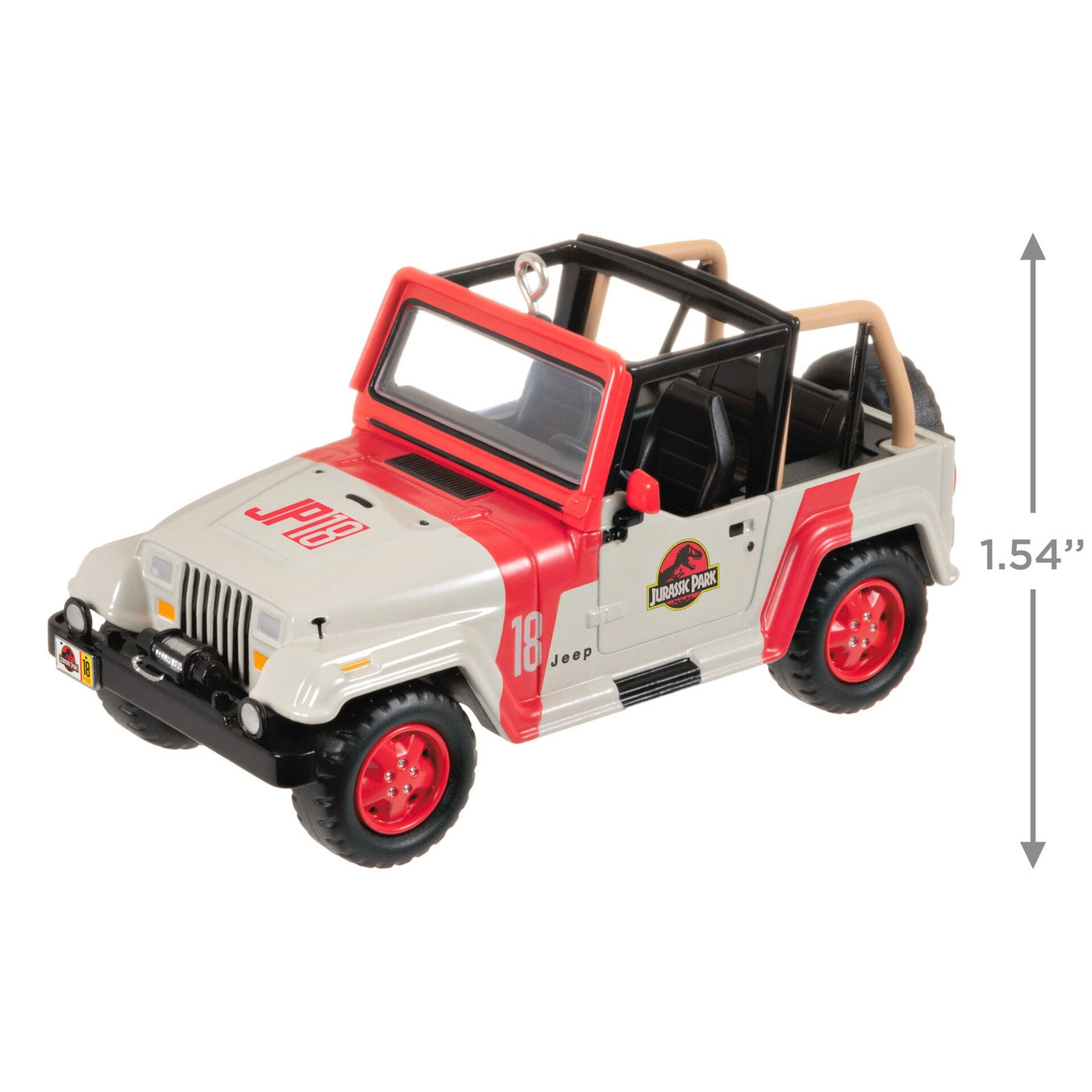 1992 Jeep Wrangler, The Car's the Star #3, Jurassic Park , 2023 Keepsake Ornament