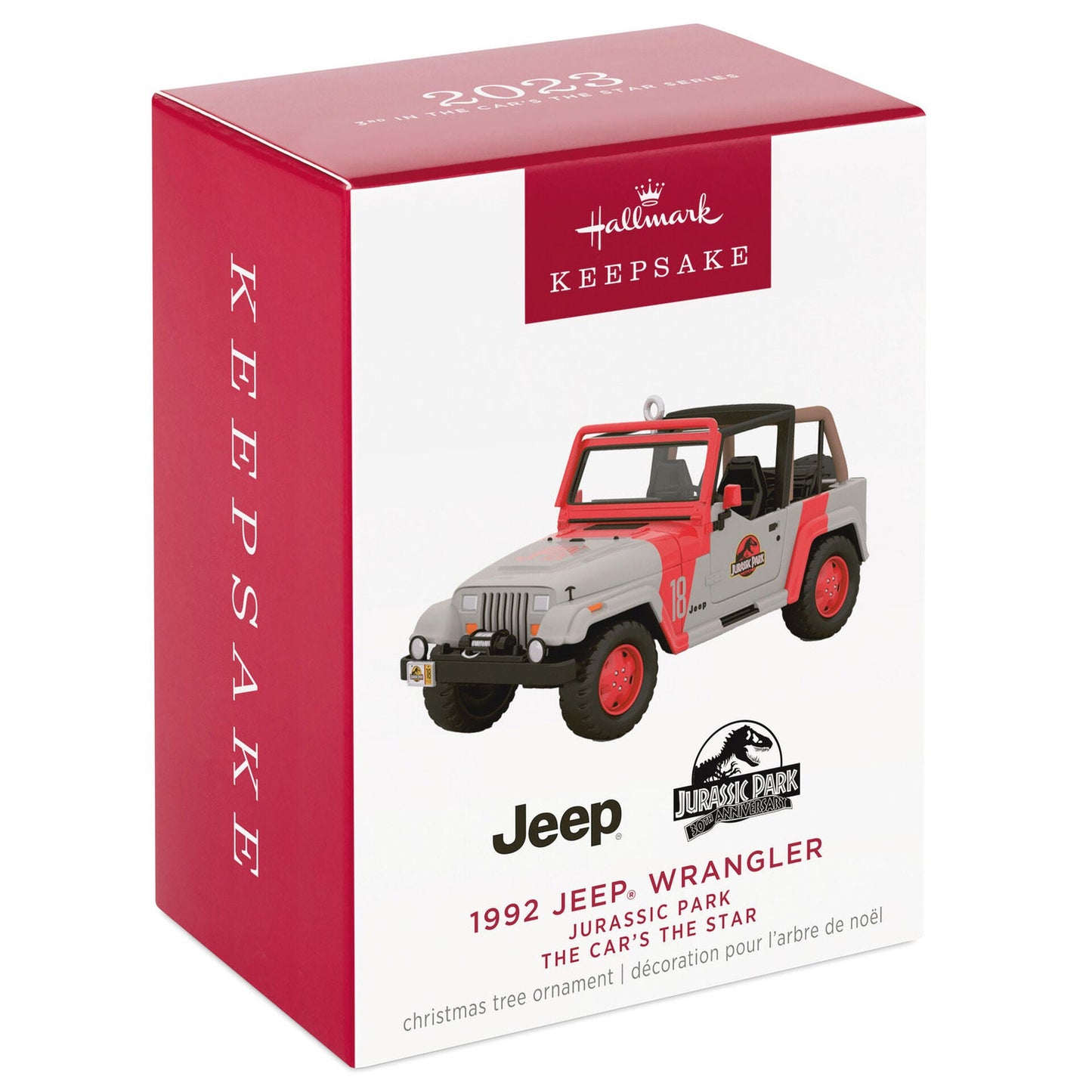 1992 Jeep Wrangler, The Car's the Star #3, Jurassic Park , 2023 Keepsake Ornament