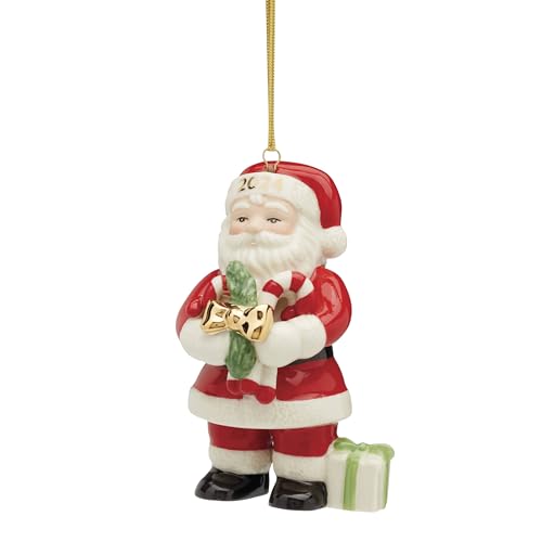 2024 Santa with Pickle & Candy Cane Ornament