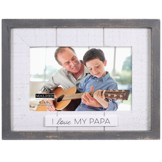 4X6 I LOVE MY PAPA RUSTIC