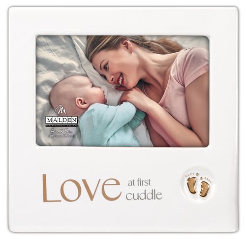 4X6 Love First Cuddle Ceramic Frame