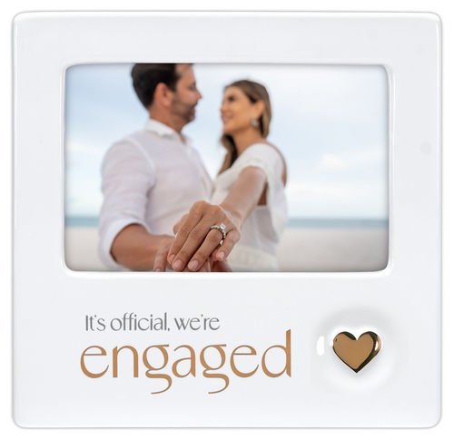 4X6 We'Re Engaged Ceramic Frame