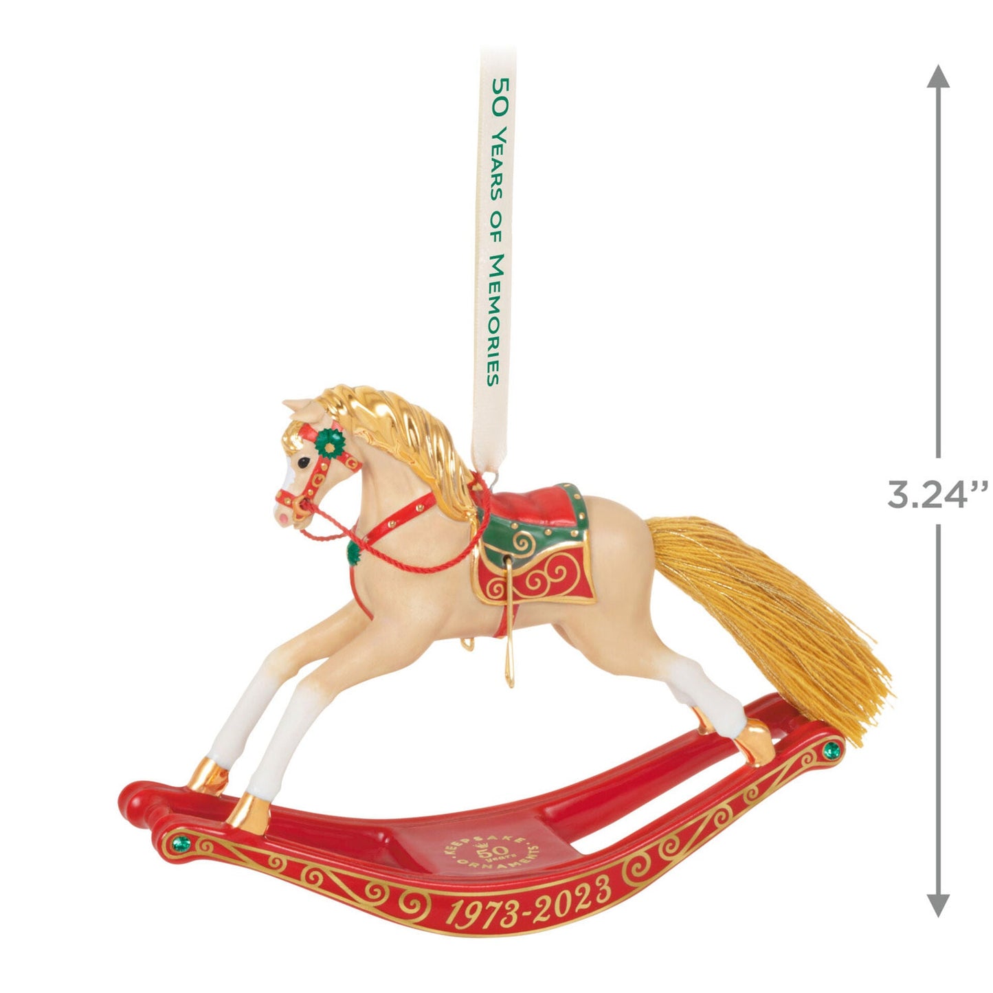 50 Years of Memories, Rocking Horse Special Edition, Porcelain, Limited 2023 Keepsake Ornament