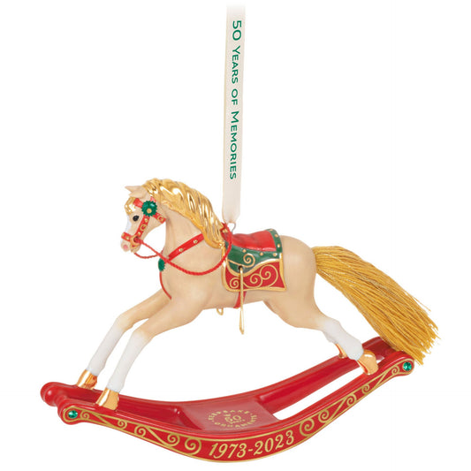 50 Years of Memories, Rocking Horse Special Edition, Porcelain, Limited 2023 Keepsake Ornament