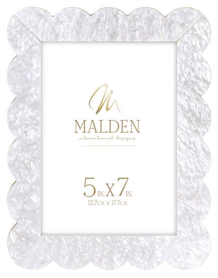 5X7 White Acrylic Ruffle Frame