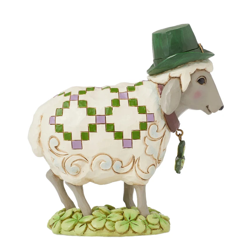 Jim Shore Heartwood Creek "Irish Woolie" in Clover Patch Figurine