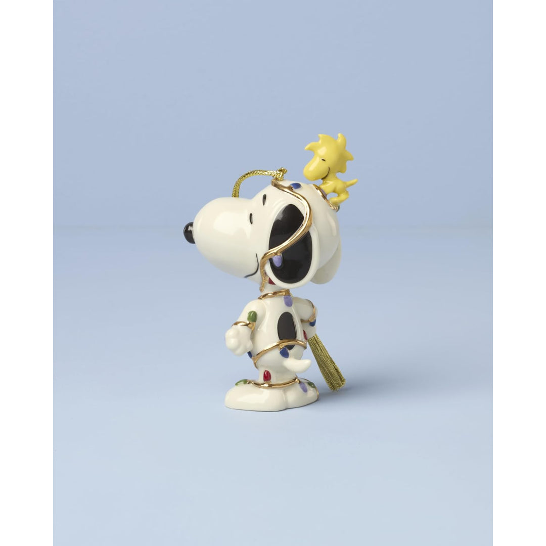 Lenox 2026 Snoopy Tangled in Lights Ornament