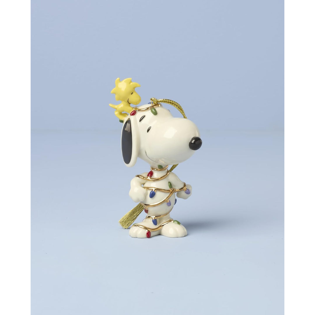 Lenox 2026 Snoopy Tangled in Lights Ornament