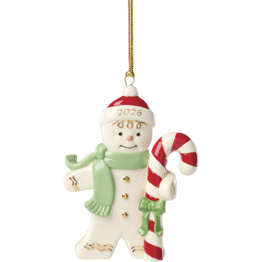 Lenox 2026 Gingerbread Man with Candy Cane Ornament