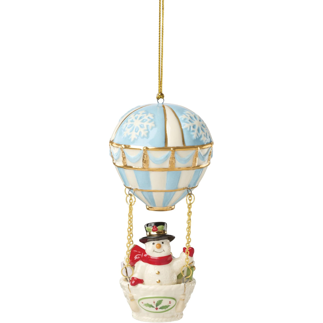 Lenox 2026 Snowman Hot Air Balloon Ornament
