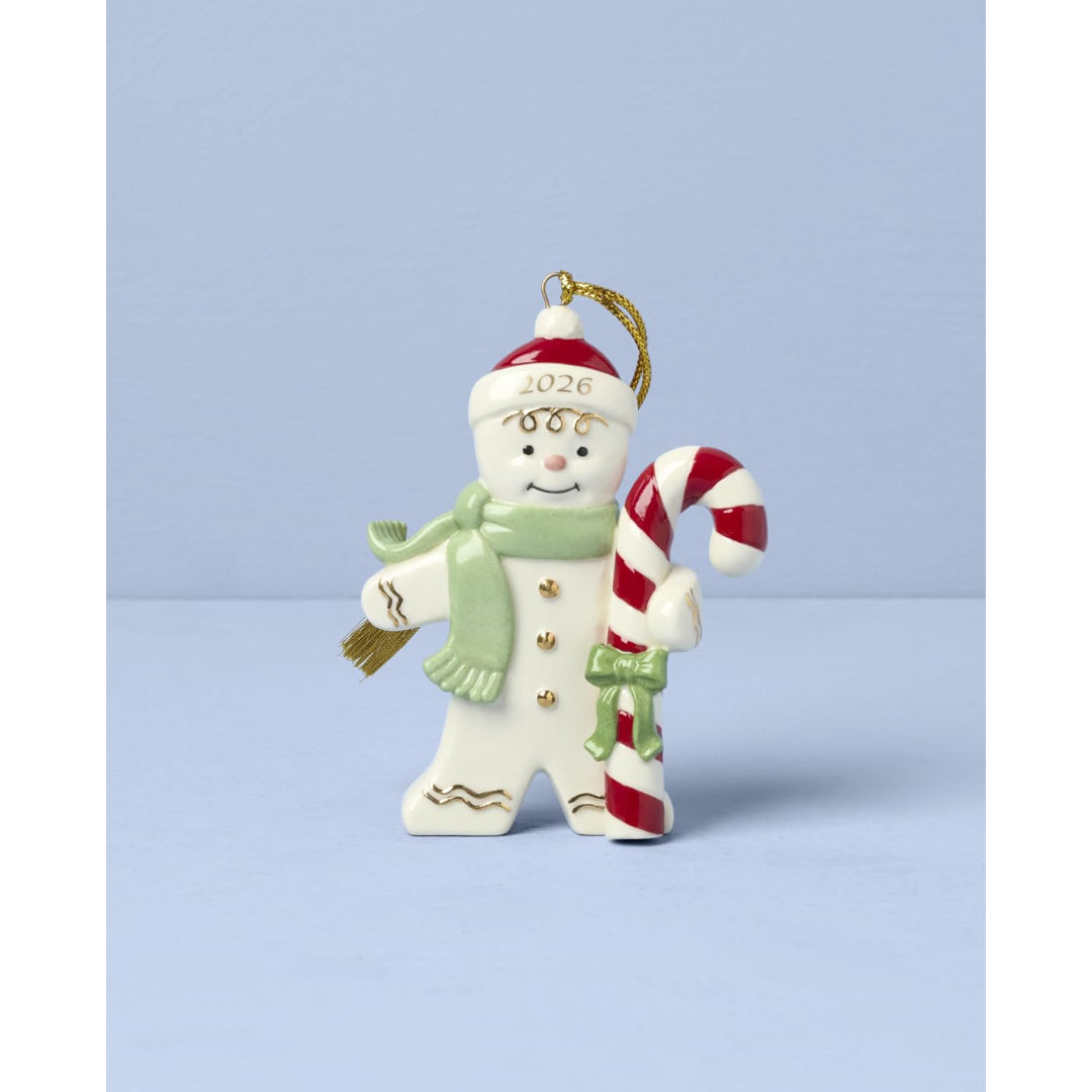 Lenox 2026 Gingerbread Man with Candy Cane Ornament