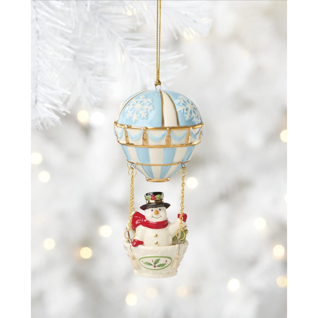 Lenox 2026 Snowman Hot Air Balloon Ornament